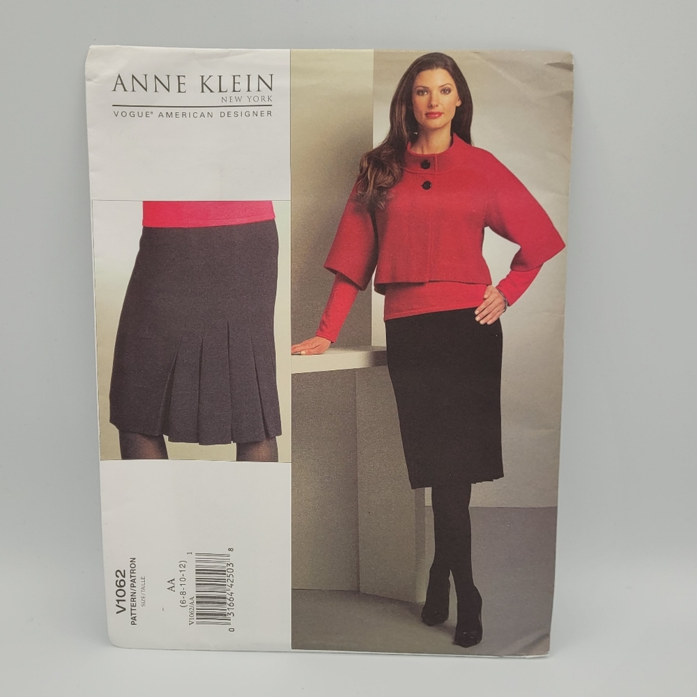 UNCUT Vogue American Designer Anne Klien V1062 Pantsuit Sewing Pattern